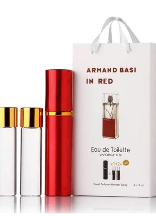 Armand basi in red edt 3x15ml - trio bag