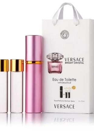 Versace bright crystal edt 3x15ml - trio bag