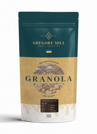 Гранола gregory mill chocolate coconut, 1000 г