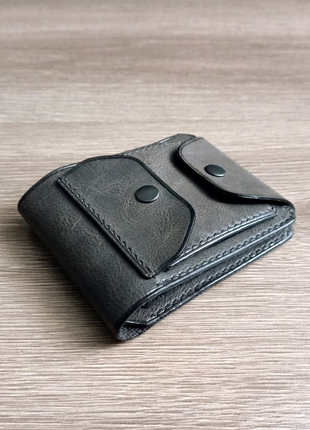 Шкіряний гаманець з монетницею ручної роботи