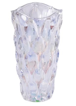 Стеклянная ваза для цветов прозрачная 23,5 см