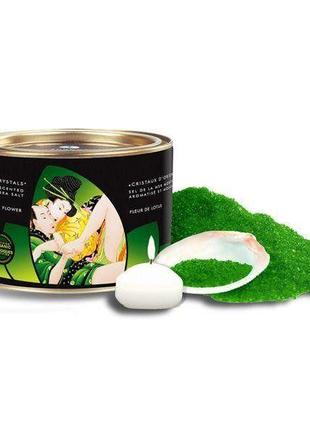 Соль для ванны Shunga ORIENTAL CRYSTALS Lotus Flower, 600 гр