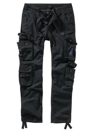 Brandit брюки brandit pure slim fit black (l)