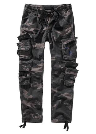 Brandit брюки brandit pure slim fit darkcamo (s)