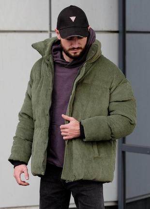 Куртка мужская зимняя велюр vamos velvet хаки