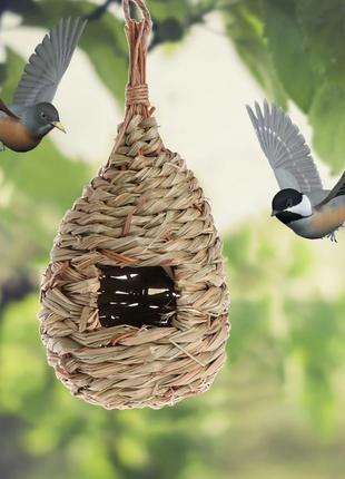 Гніздо - Будиночок для птахів RESTEQ із спеціального плетеного...
