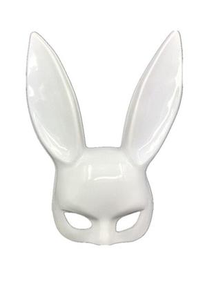 Милые уши зайца, Маска кролика PlayBoy RESTEQ, белая глянцевая...