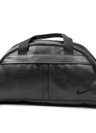 Женская спортивная сумка Nike DEZA черная из эко кожи для трен...
