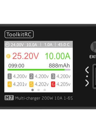 Зарядное устройство для аккумуляторов 1канал ToolkitRC M7 200В...