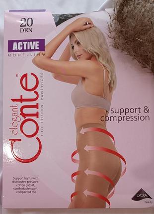 Капроновые колготки conte active modelling с утяжкой