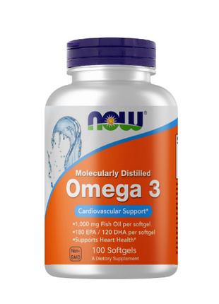 Риб'ячий жир Now Foods Omega-3 1000 mg 100 капсул