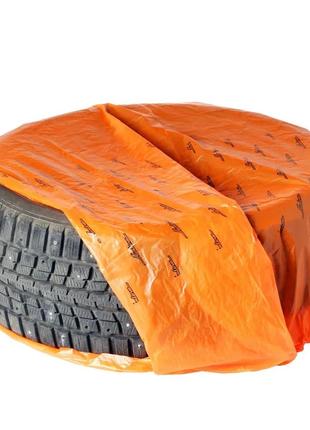 Пакеты для шин и колес, 4 ШТ, LDPE, 100СМ Х 100СМ, Оранжевые