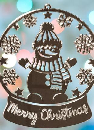 Декор интерьерный подвесной merry christmas - снеговик (15 × 1...
