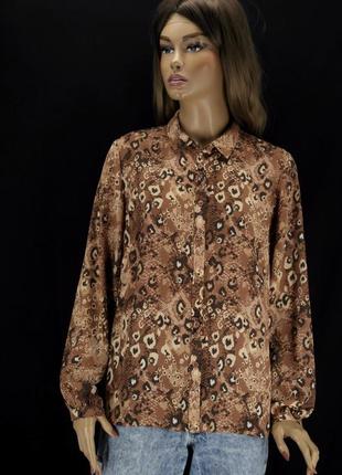 Стильная блузка "tu" леопард. размер uk16.