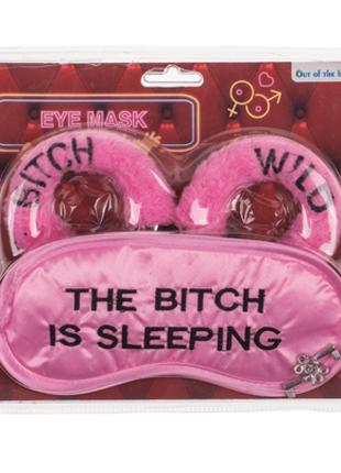 Плюшеві наручники та маска для очей Wild Bitch Pink 18+