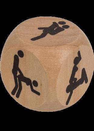 Дерев'яний кубик Kama Sutra Wooden Dice, 3 x 3 см 18+