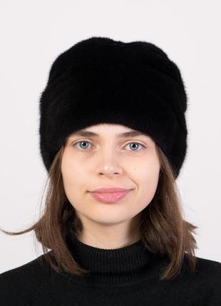 Зимняя женская норковая шапка кубанка рукавичка
