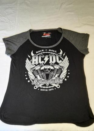 Футболка стильна ac dc  rock-n- roll signature collection l