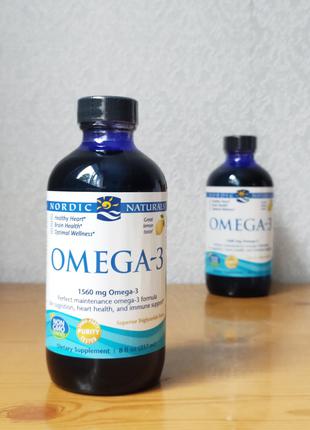 Омега-3, рыбий жир, 1560 мг, Nordic Naturals, 237 мл