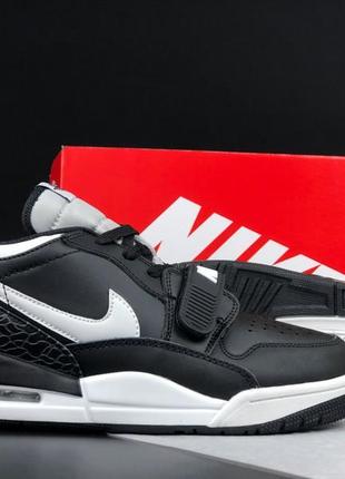 Nike air jordan legacy 312 low кроссовки мужские черные кожаны...