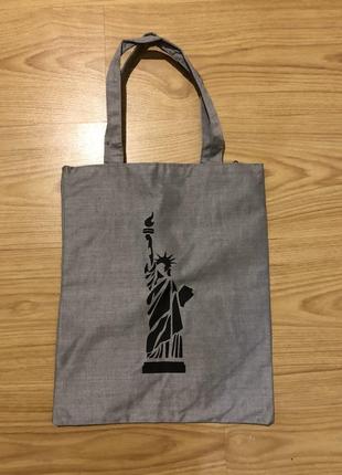 Стильная сумка шоппер статуя свободы