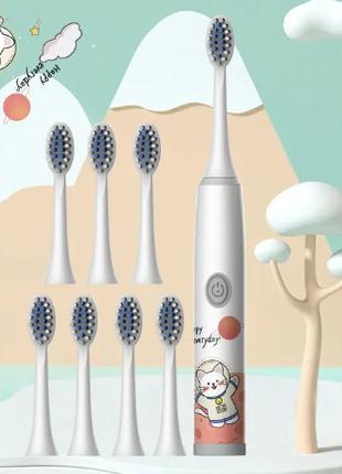 Дитяча електрична зубна щітка(на батерейці)Cartoon Series М’як...