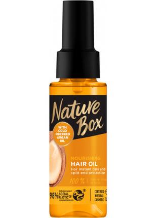Масло для волос Nature Box Argan Oil с аргановым маслом холодн...