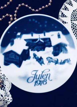 🔥 тарелка 🔥 винтаж коллекционная рождественская норвегия фарфо...