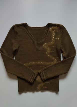 Полушерстяная кофта свитер пуловер