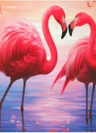 Картина по номерам "Пара розовых фламинго" 40*50см 30324
