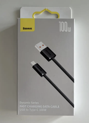 Baseus Кабель 100 Вт, USB Type C к USB C. Провод для быстрой заря