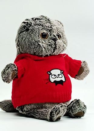 Мягкая игрушка Synergy Кот Басик в красном свитере C52154-2