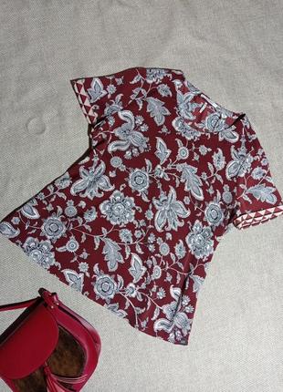 Блуза нарядная, пейсли и цветочный принт
