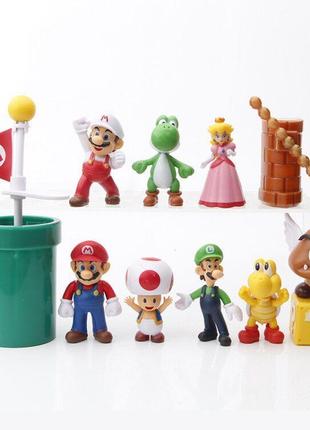 Набор игрушечных фигурок героев игры Супер Марио PAW 8 шт 04195