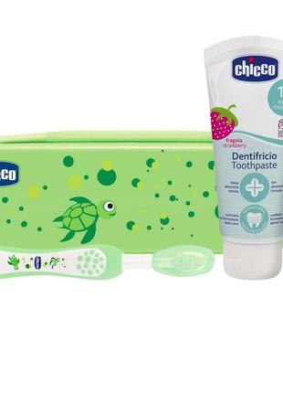 Дорожный набор Chicco: зубная щетка, зубная паста