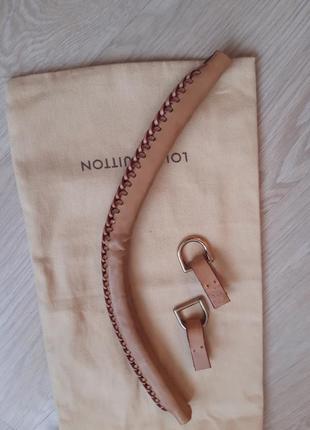 Шкіряний плетений ремінь на сумку у стилі louis vuitton artsy