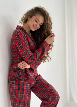 Жіноча піжама тепла зимова фланель женская пижама