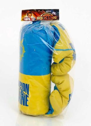 Детский бокс набор с перчатками (детская груша для бокса малый...