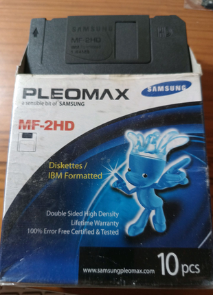 Дискети SAMSUNG PLEOMAX MF-2HD 1,44 MB 3,5 floppy -8 шт