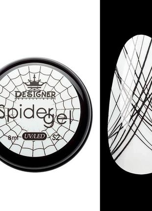 Гель-паутинка designer spider gel, s2, черный