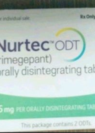 Нуртек (Nurtec ODT) дві таблетки в міні упаковці  від мігрені