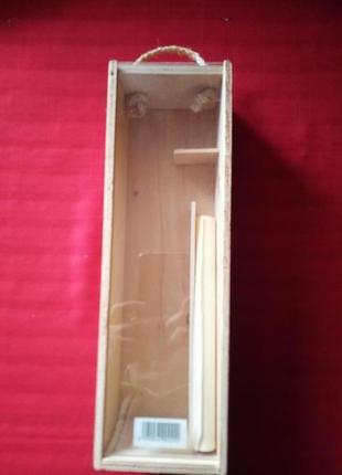 Коробка деревянная с ручкой и картой кипра винтаж