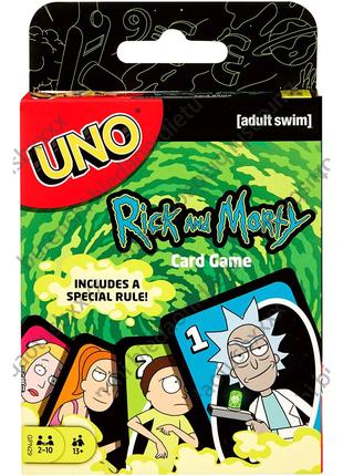 Настольная игра UNO Rick and Morty (Уно. Рик и Морти) (правила...
