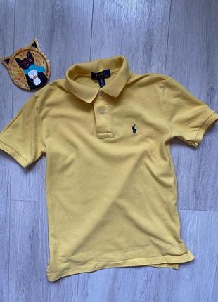 Желтый цвет футболка поло для мальчика polo ralph lauren