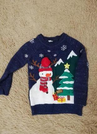 Праздничный свитер на 4-5 лет