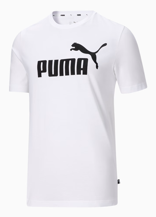 Белая мужская футболка puma essentials men's logo tee новая ор...