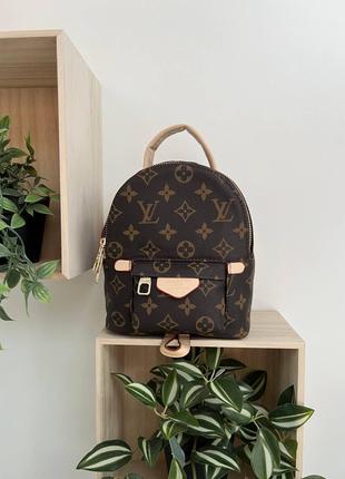 Женский рюкзак стильный Louis Vuitton mini коричневый классиче...