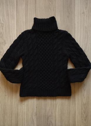 Женский теплый шерстяной свитер кофта под шею