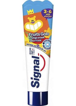Зубна паста 50мл Від 3 до 6 років Дитяча фруктова ТМ Signal