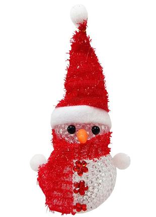 Нічник новорічний "сніговичок" сх-4-01 led 15 см, червоний
